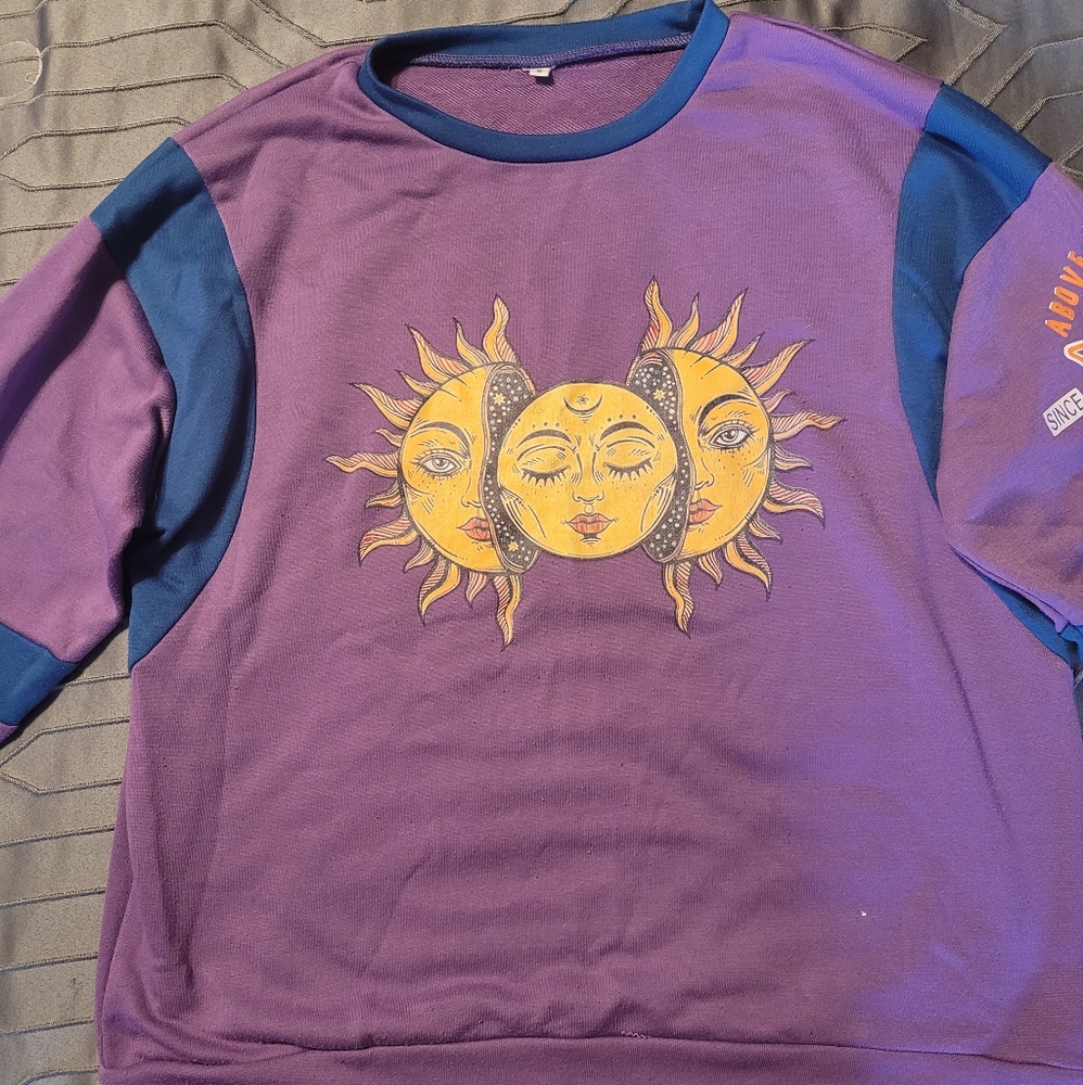 Purple Moon Crew sweater